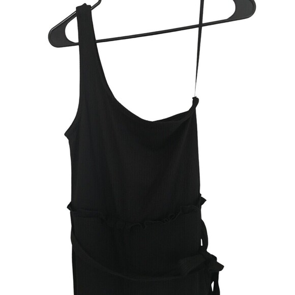 Avec Les Filles Jumpsuit Women's Size Small Black One Strap Asymmetrical - Picture 4 of 7